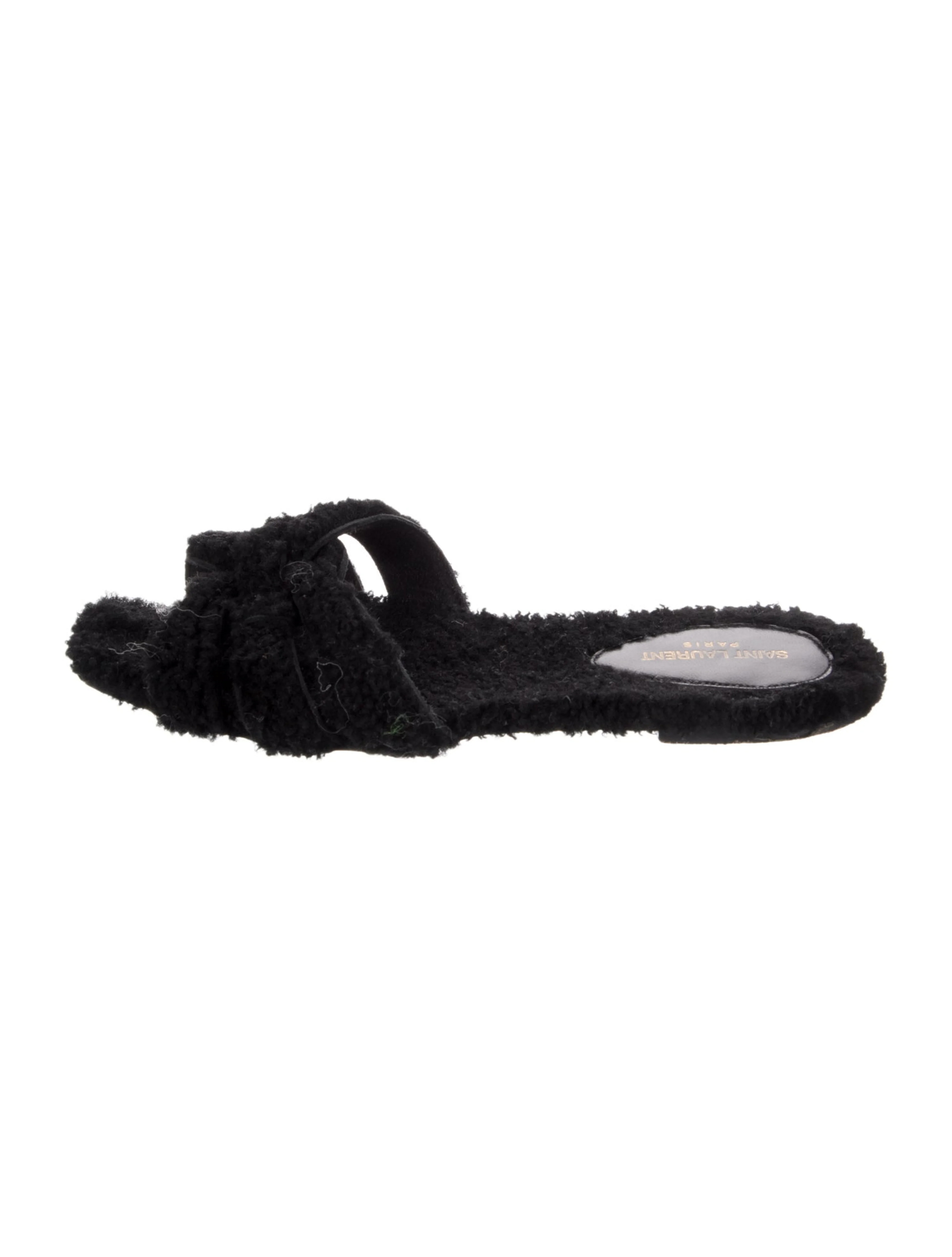 Shearling Slingback Sandals | The RealReal