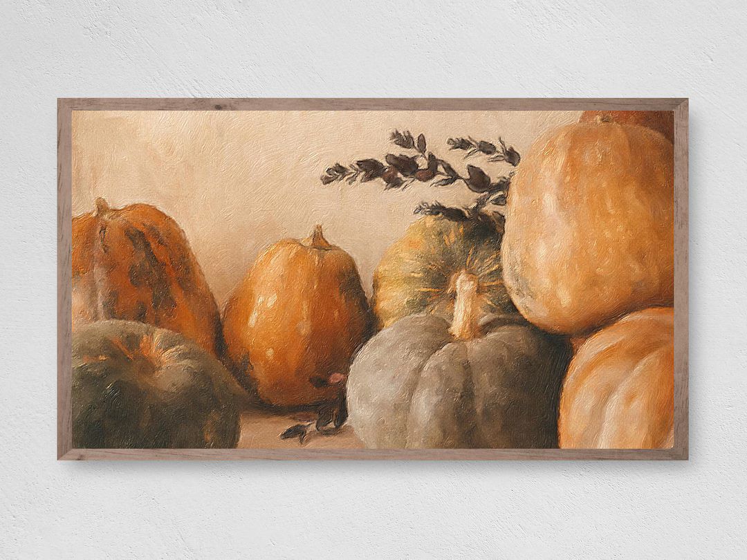 Classic Pumpkin Painting, Samsung Frame TV Art, Instant Download, Fall, Pumpkins, Samsung Art TV,... | Etsy ROW