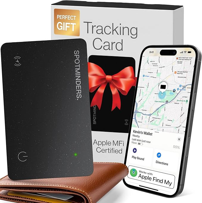 SPOTMINDERS Apple MFi Certified Wallet Tracker for Christmas Stocking Stuffers for Men Gifts for ... | Amazon (US)