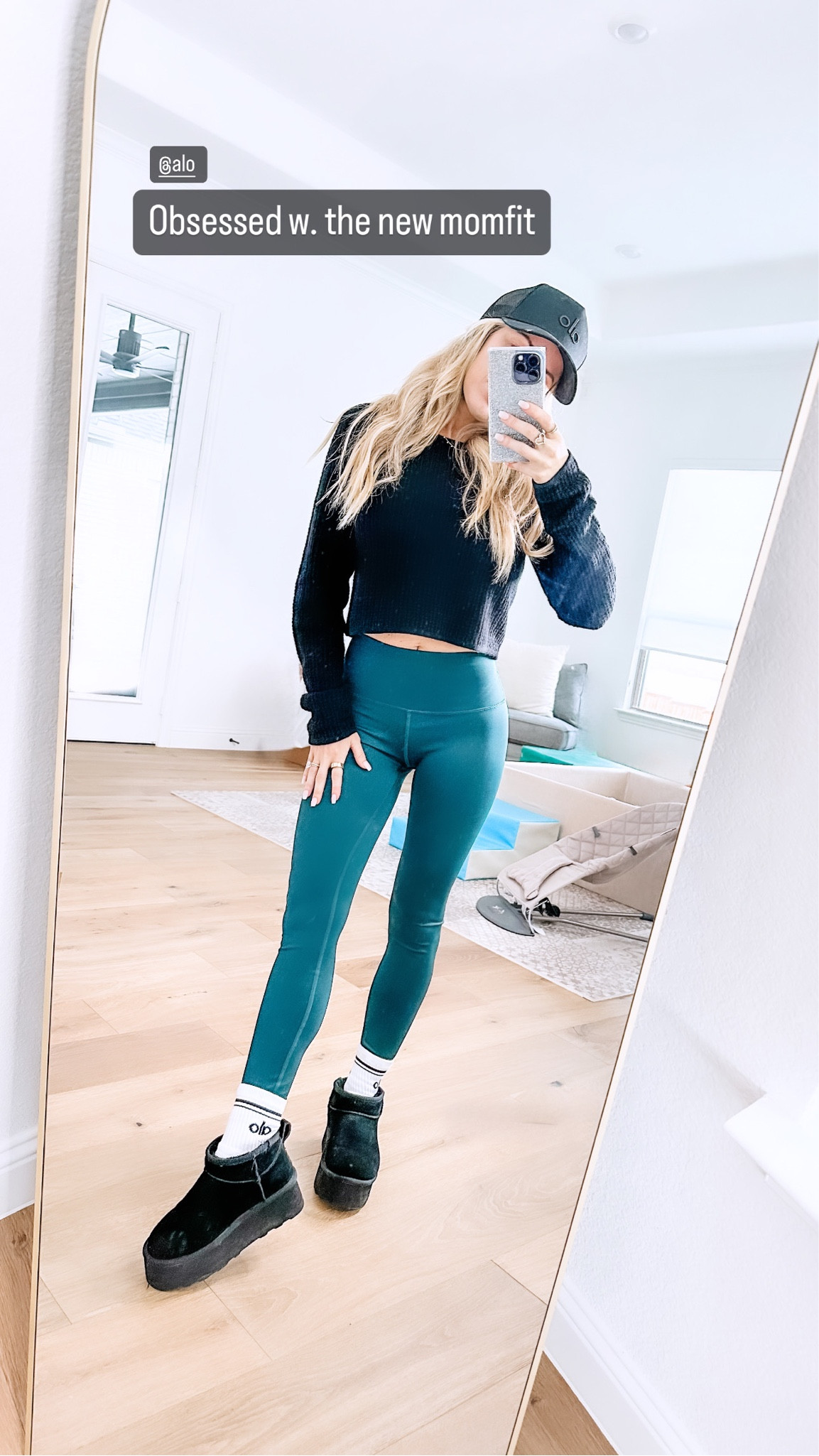 Alo leggings. Alo cashmere top. Alo socks. Ugg booties. Alo hat. Mom outfit. Everyday outfit 

#LTKstyletip #LTKfitness #LTKGiftGuide