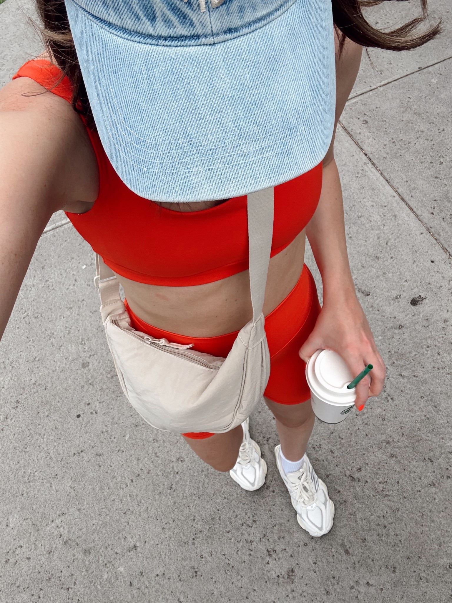 Morning walk fit✌🏻 I love this color for summer! This bag is an Amazon find and is under $15! 

Bike shorts | sports bra | crossbody 

#LTKStyleTip