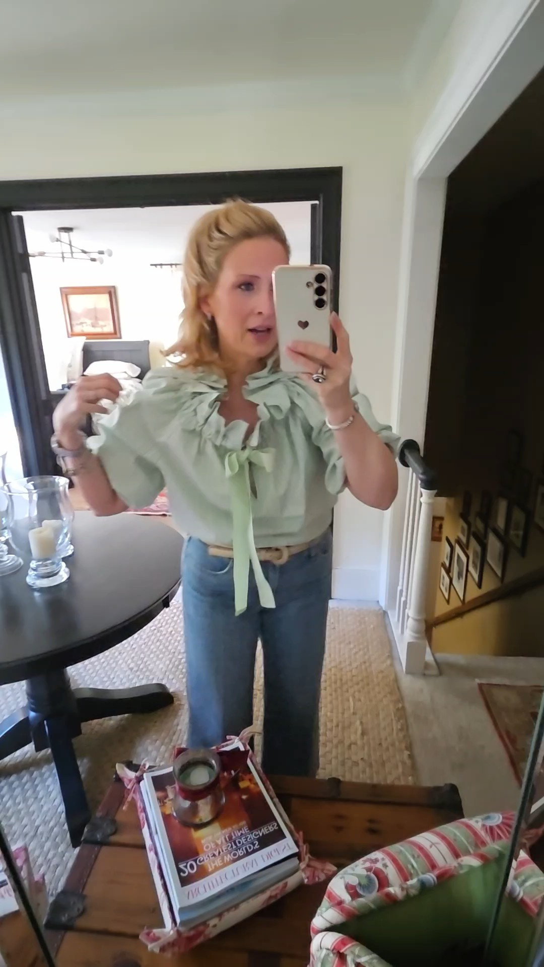 If you love it, buy 2Seriously though this top from Free assembly Walmart has ruffles has bows I needed it in the pistachio and the blue 

#LTKgrwm #LTKootd #LTKOver40