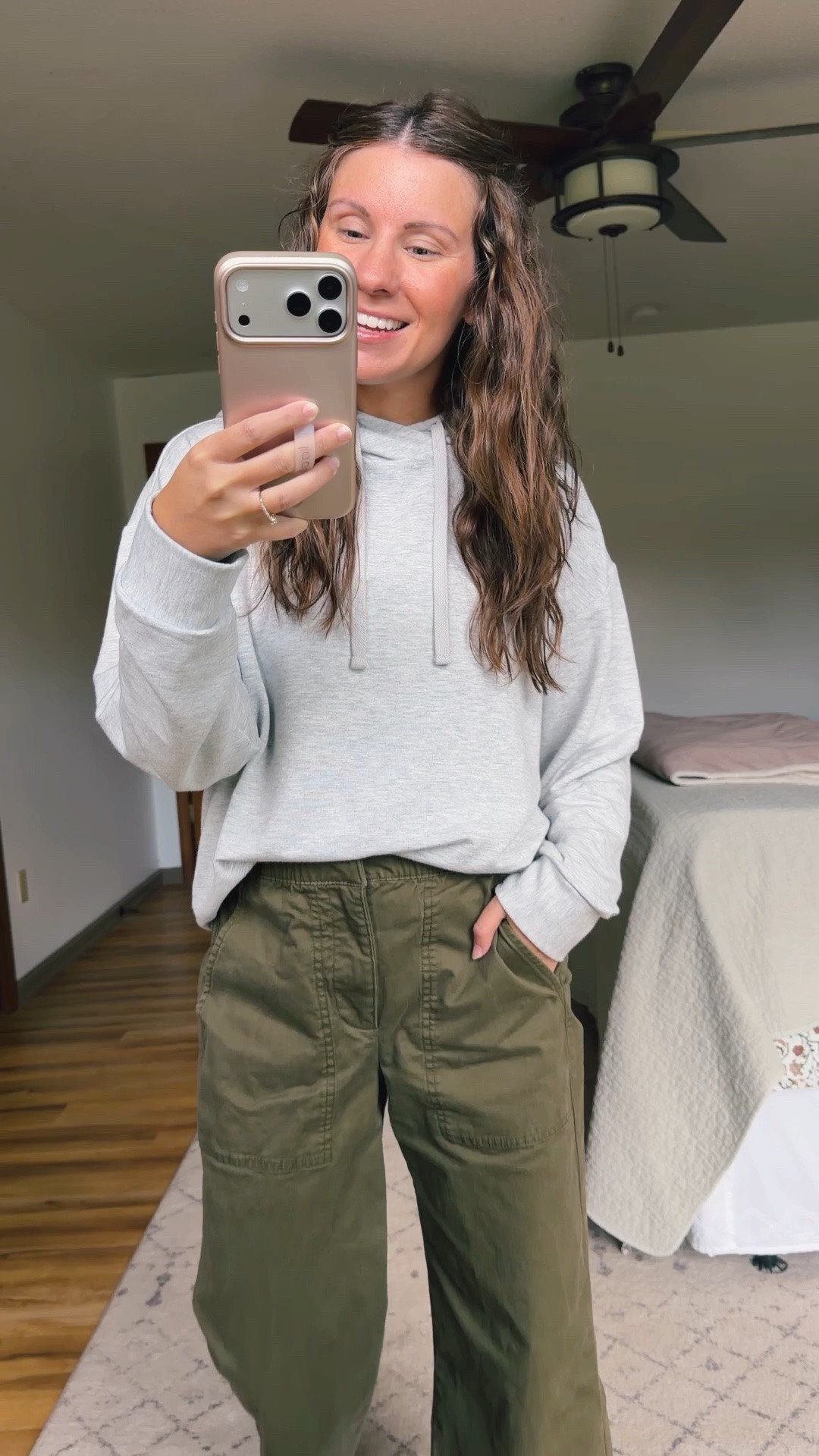 cozy fall style!🌲

small in my tank, small in my hoodie and XS short/petite in my pants. My sneakers are size 6.5!