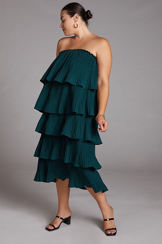Pleated Tiered Maxi Dress | Anthropologie (US)