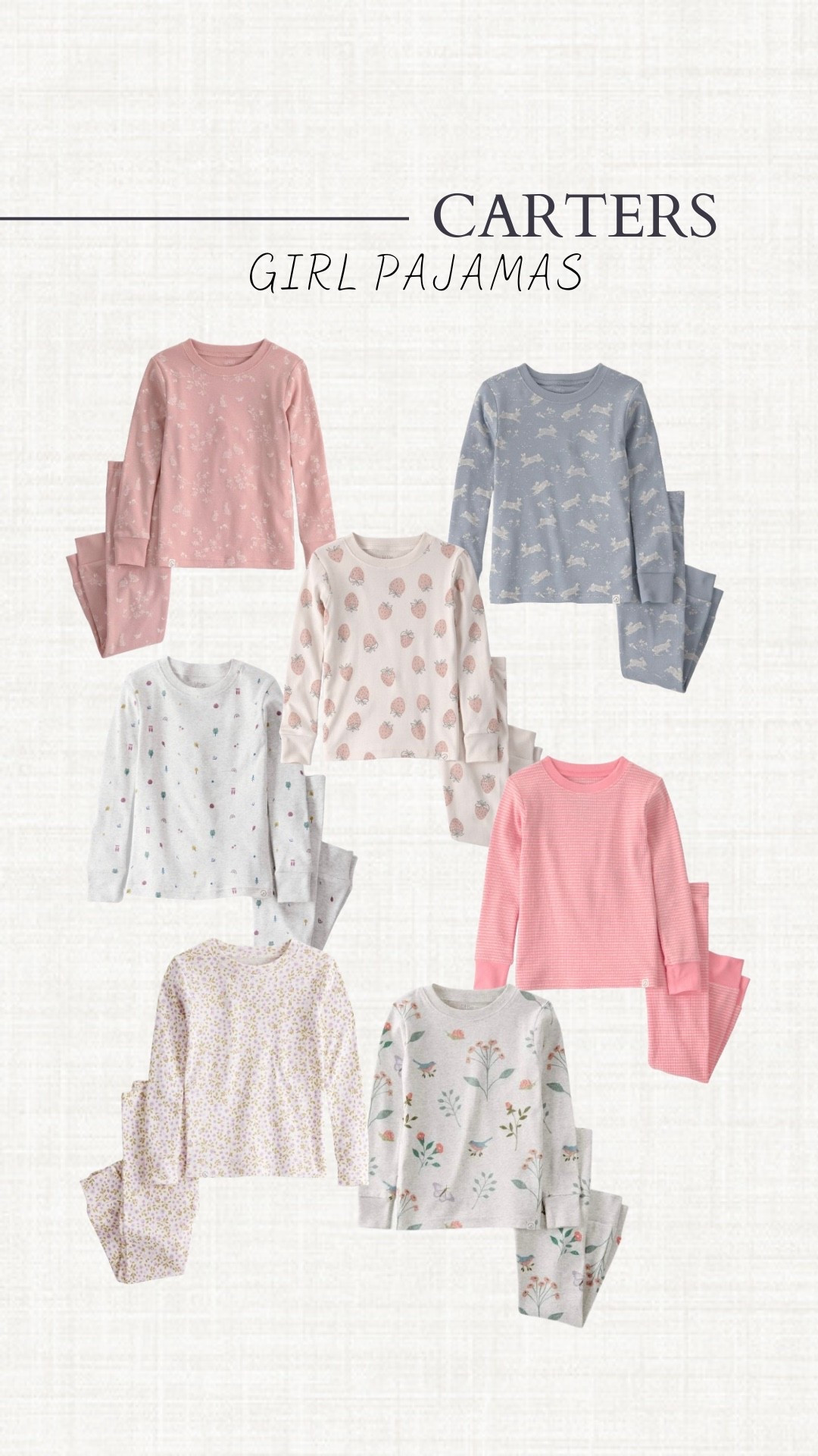 Carters Toddler Girl Pajamas 
🍓🐰🌼 

#LTKKids #LTKBaby