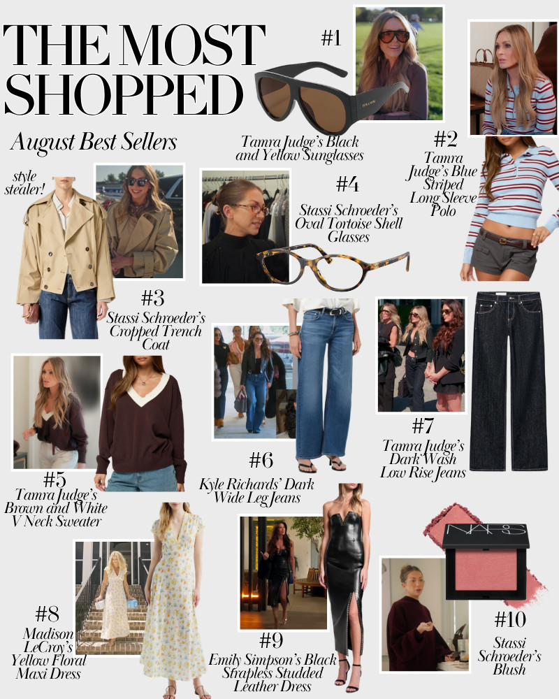 Here's what Bravo fashion fans shopped most in August!  

 