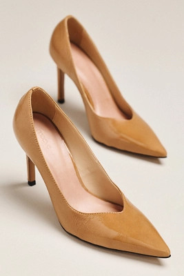 Leather Pointed-Toe Stiletto Heels | Anthropologie (US)