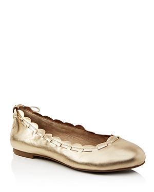 Jack Rogers Women's Lucie Scalloped Leather Ballet Flats | Bloomingdale's (US)