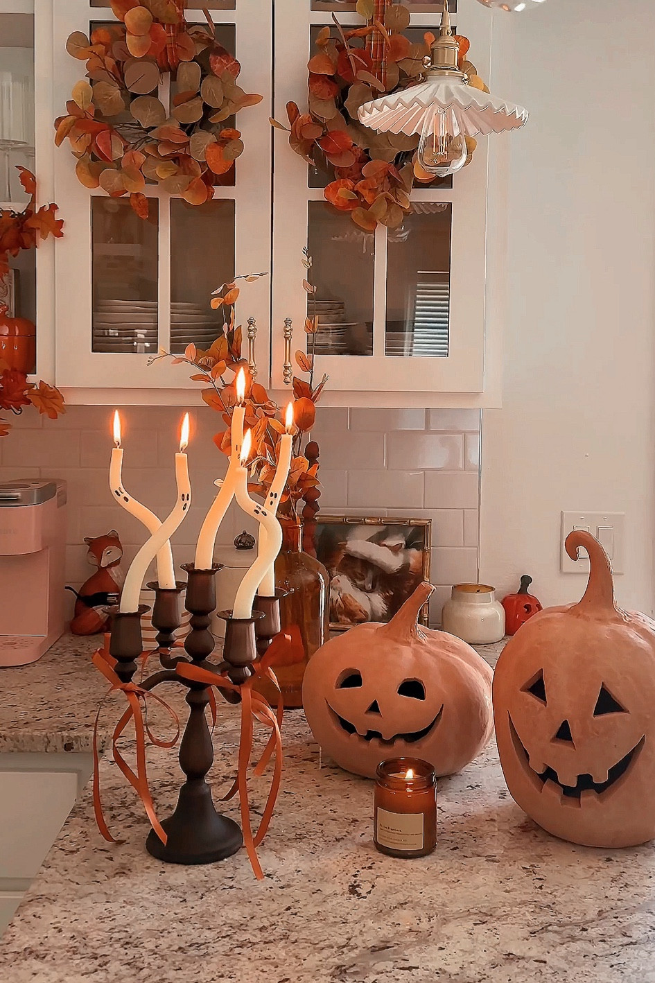 This candleabra is SO chic, and not costume-y. It’s matte glass and stunning! Use my code BONNIE20 for 20% off, for $45! 🖤🕯️🖤👻