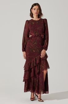 Biella Ruffle Floral Maxi Dress | ASTR The Label (US)