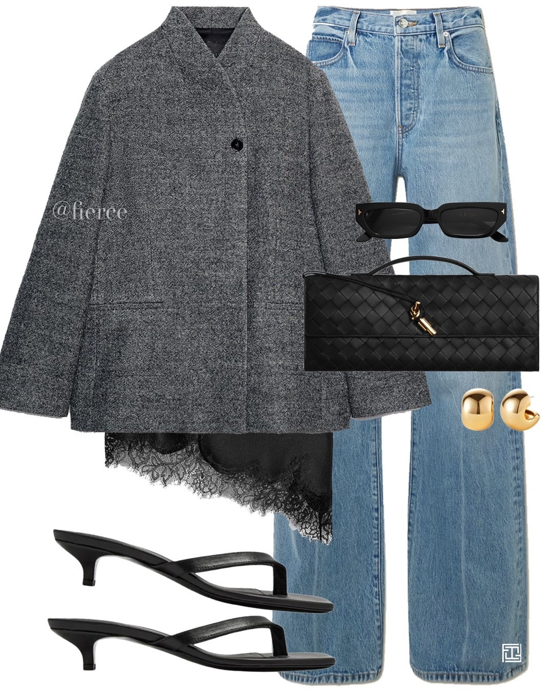 Zara grey blazer Bottega bag black thong sandals blue jeans date night look 
#zara


#LTKeurope #LTKspring #LTKuk