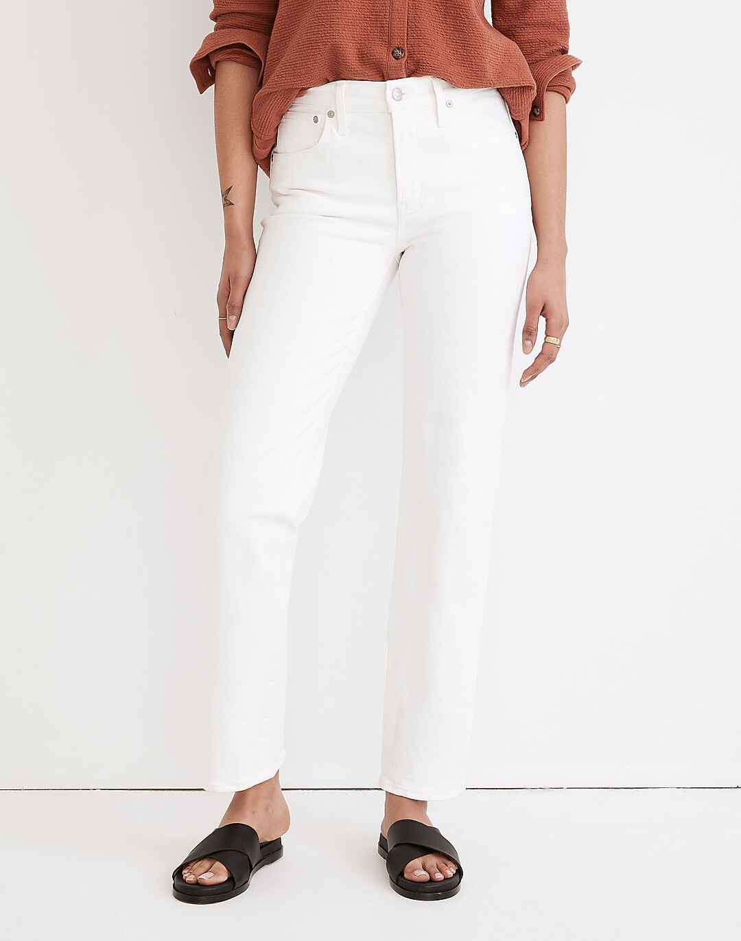 The Mid-Rise Perfect Vintage Straight Jean in Tile White | Madewell