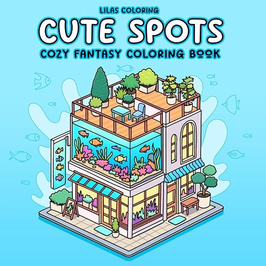 Cute Spots Cozy Fantasy Coloring Book for Teens and Adults: Adorable Scenes of Fantasy Retreats a... | Amazon (US)