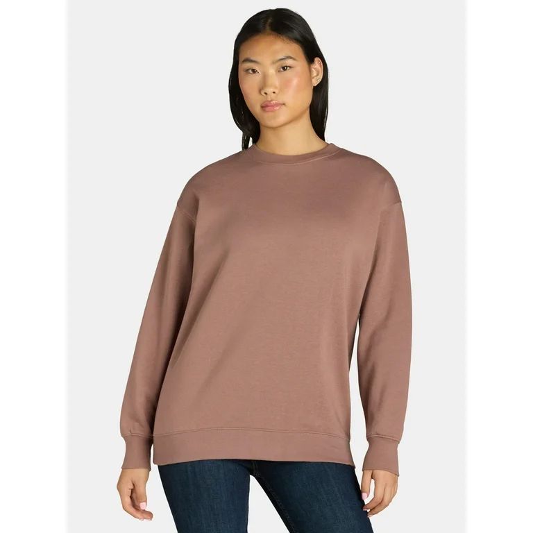 No Boundaries Oversized Sweatshirt with Long Sleeves, Women’s | Walmart (US)