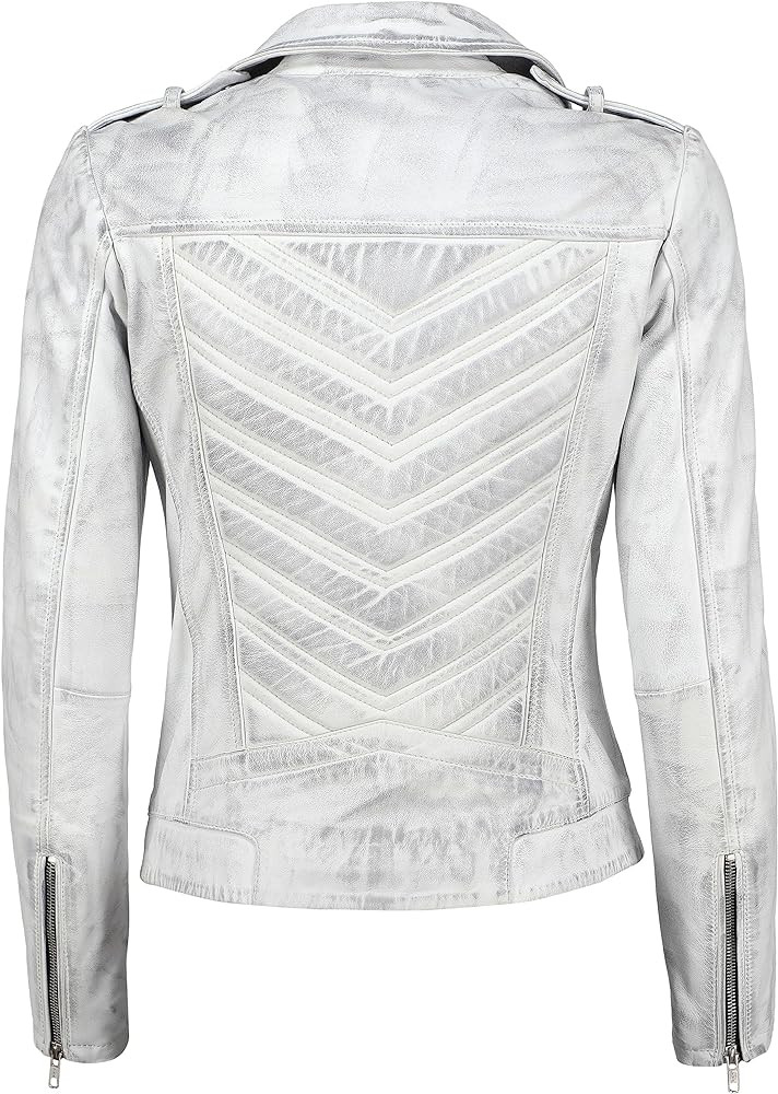 Jild Biker Style Vintage Leather Jacket Women - Casual Fashion Motorcycle Zip-Up Lightweight Coat... | Amazon (US)