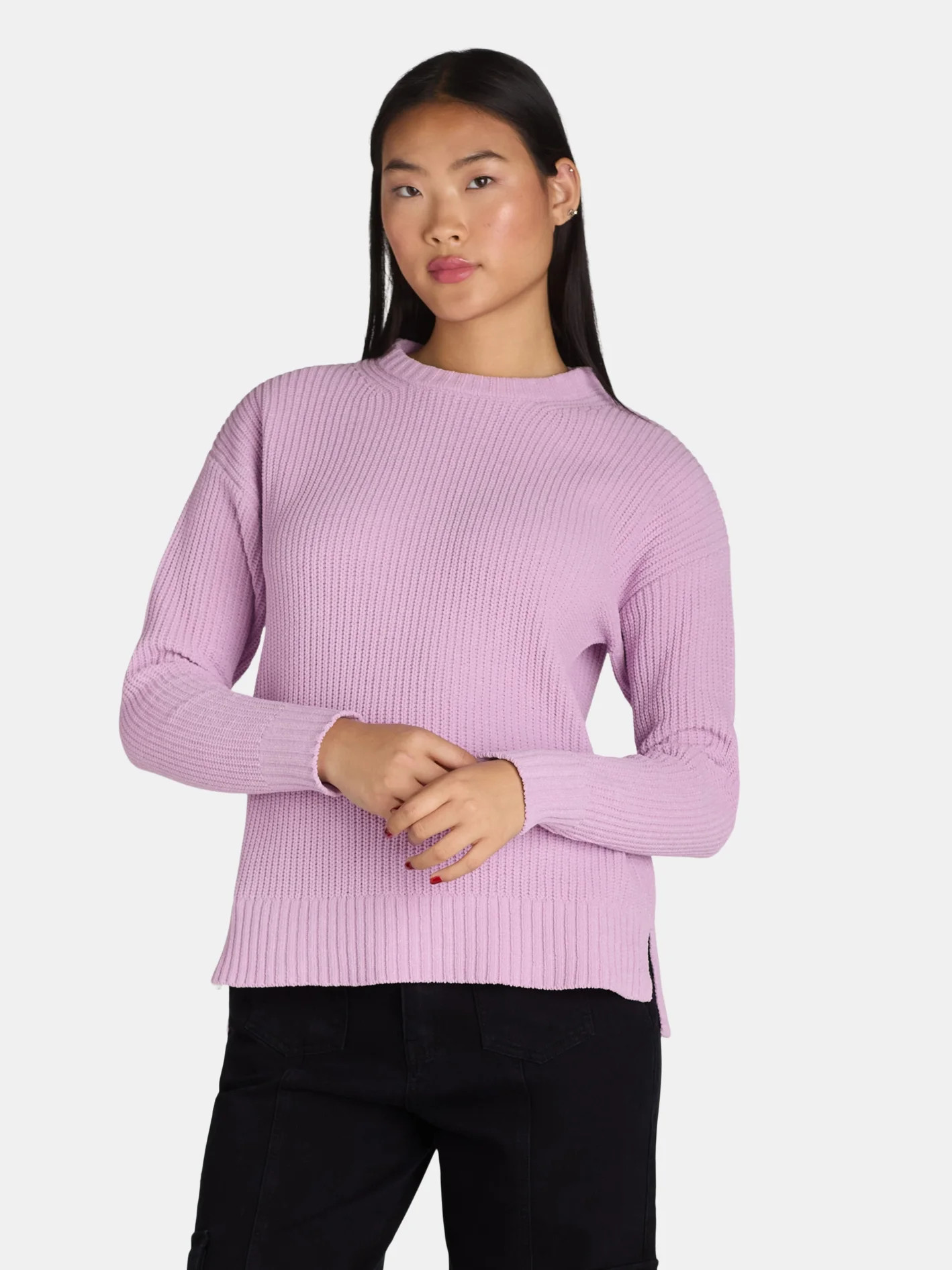 Time and Tru Women's Chenille Pullover Sweater with Long Sleeves, Sizes XS-XXXL | Walmart (US)
