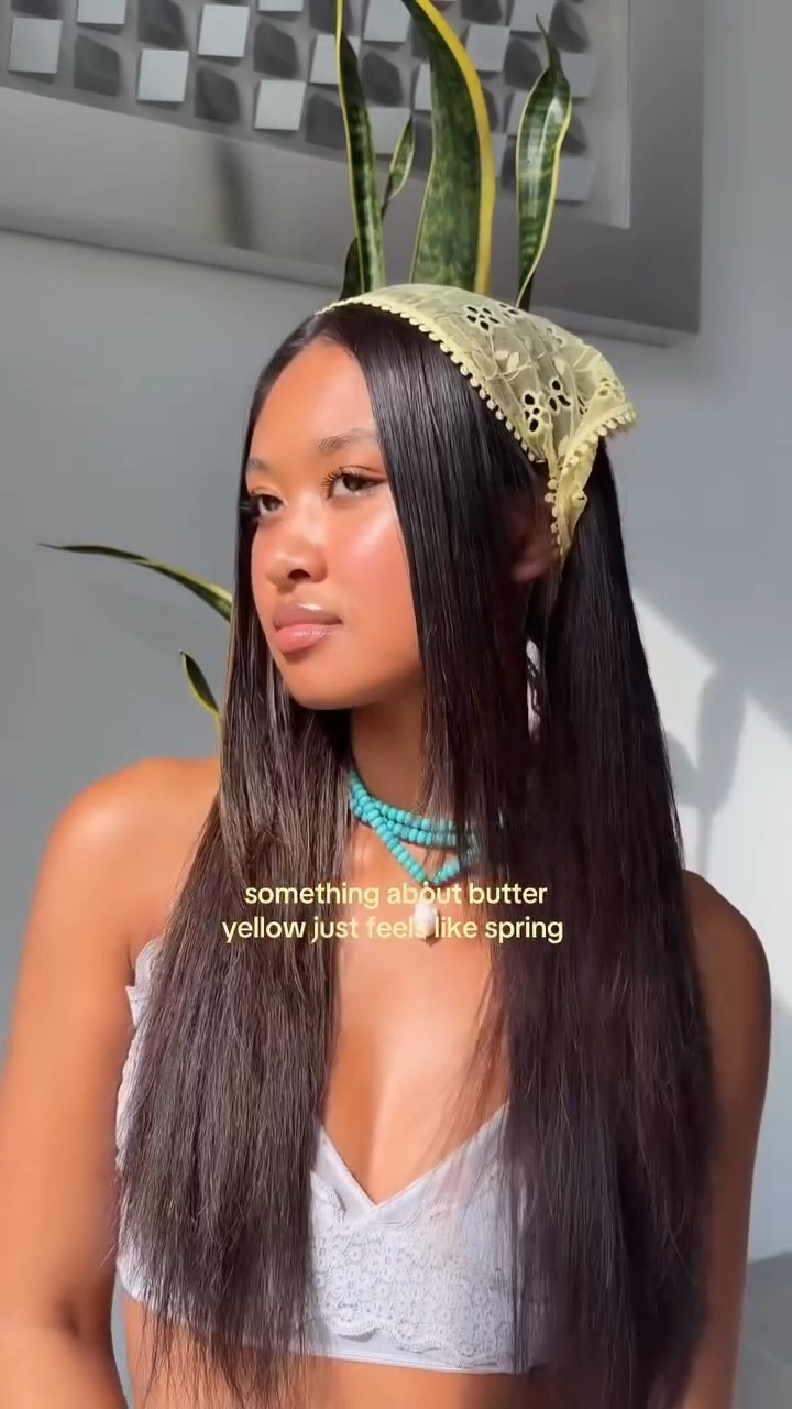 butter yellow is my version of touching grass again💛 

necklace- @ettika 

#butteryellow #hairinspo #springhair #ettika