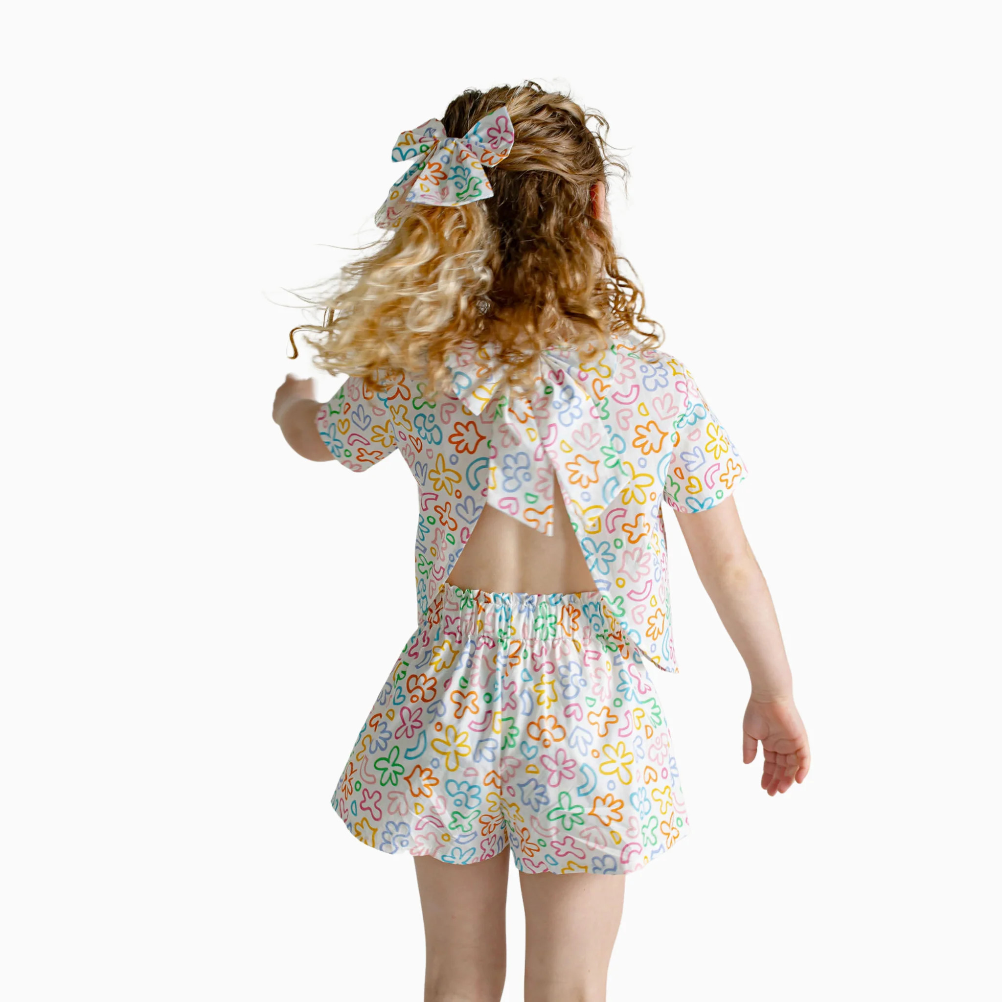 The Bow Top in Rainbow Doodle | Nella June