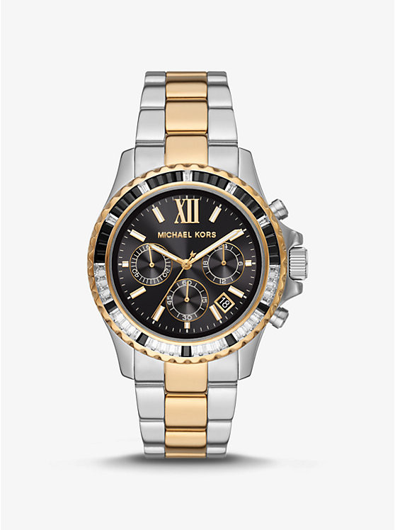Oversized Everest Pavé Two-Tone Watch | Michael Kors US