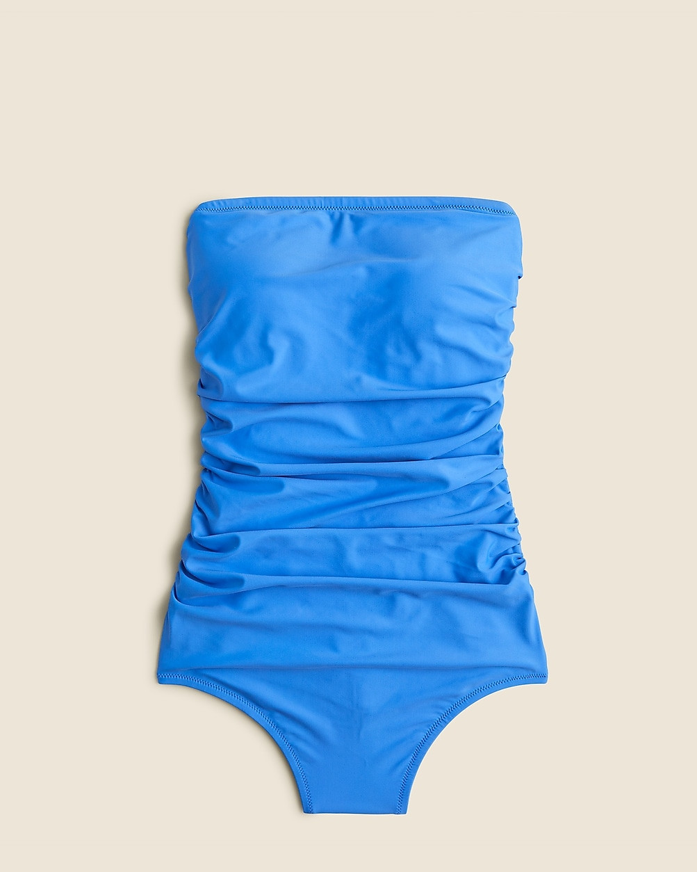 Ruched bandeau one-piece swimsuit | J. Crew US