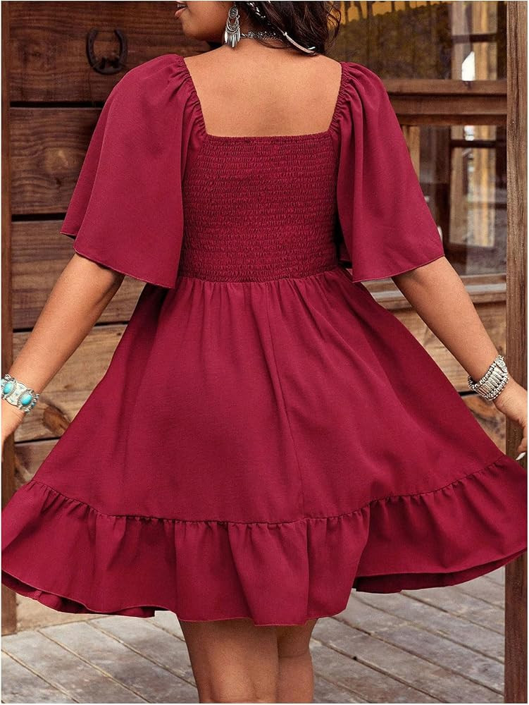 BEAUDRM Women's Plus Size Western Cowgirl Dress Flowy Boho Country Dresses | Amazon (US)
