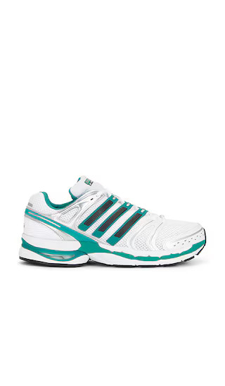 x Sporty And Rich Adistar Control 5 Sneaker in White, Carbon, & Pure Tea | Revolve Clothing (Global)