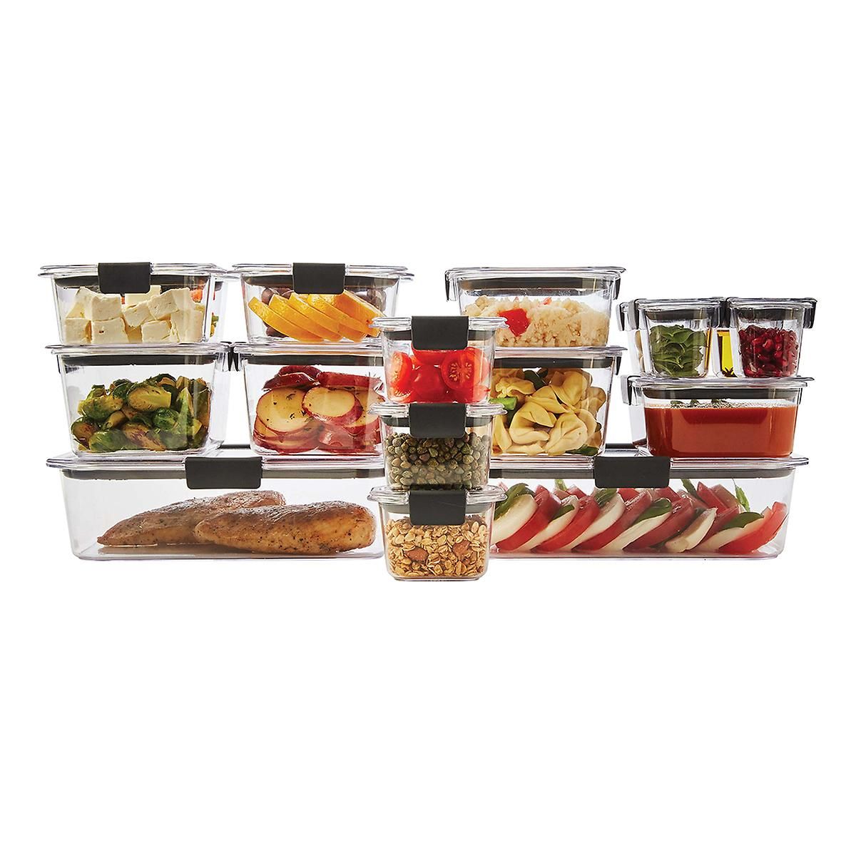 Rubbermaid Brilliance Food Storage Container Set of 36 | The Container Store
