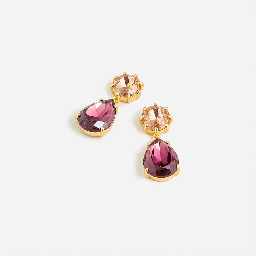 Crystal teardrop earrings | J. Crew US