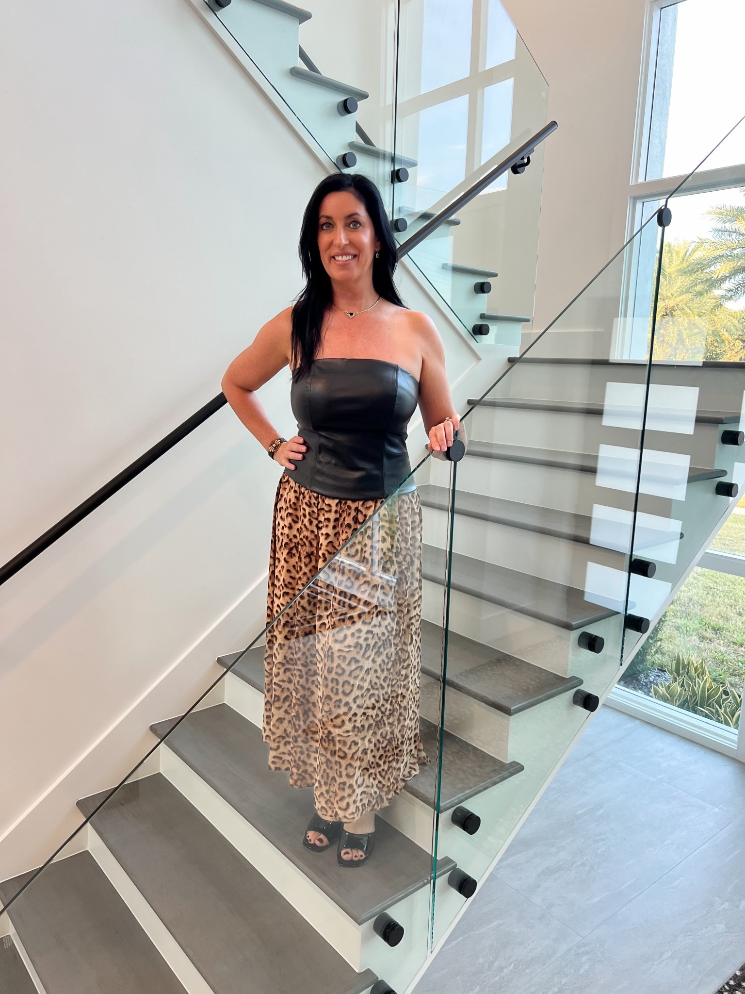 Birthday dinner look for my beautiful mom🖤

Loving her mix of faux leather and leopard, such a chic combo for fall! ✨

#LTKStyleTip #LTKFindsUnder100 #LTKFindsUnder50