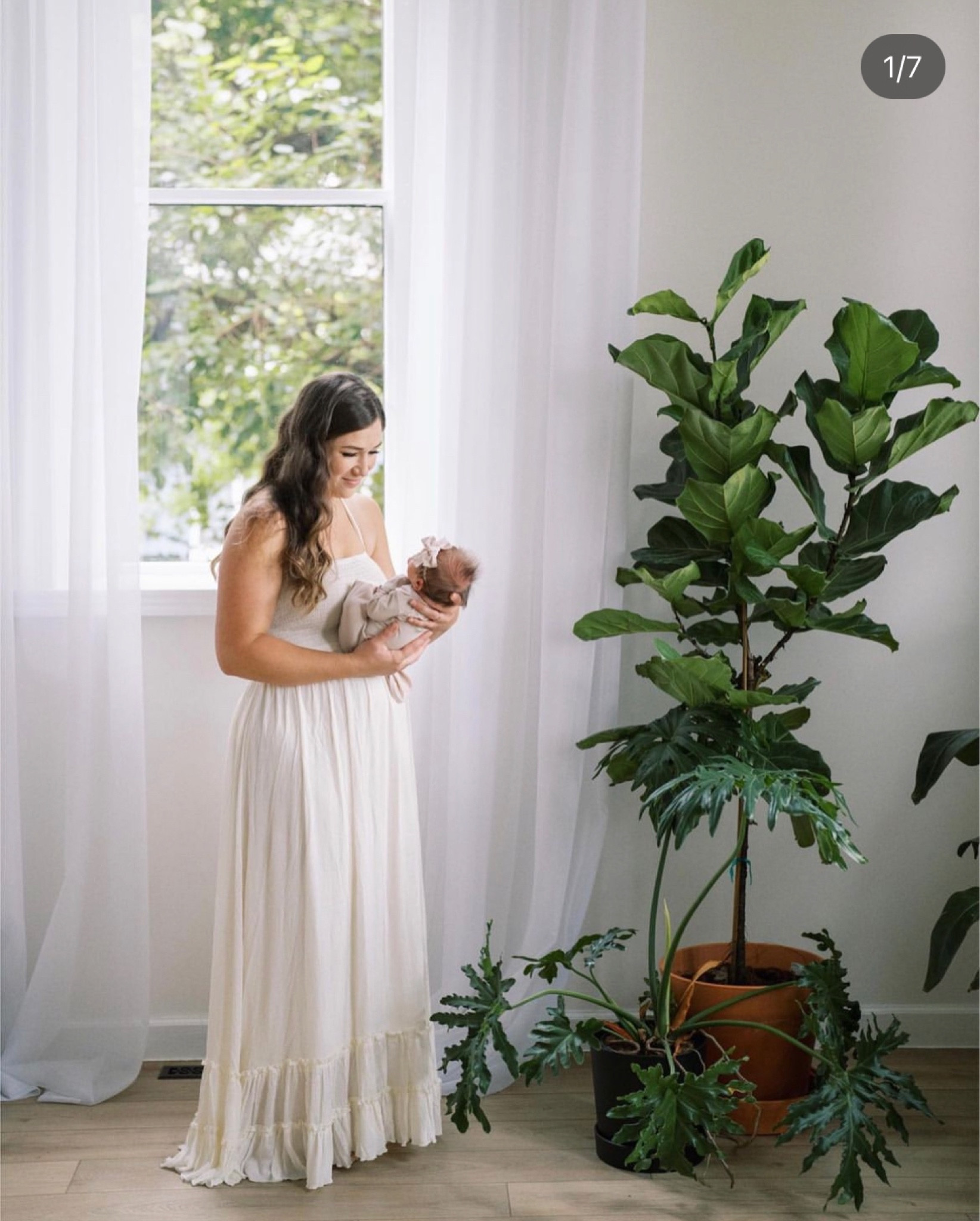 I wore my maternity dresses after I had Ella! This one worked perfect for her newborn pictures! 

Maternity dresses // neutral dresses // white maternity dress // photoshoot dress // pink blush maternity dress // newborn pictures 

#LTKbump #LTKbaby #LTKstyletip