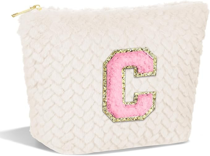 YOOLIFE Valentines Day Gifts for Her - Cute Makeup Bag Large White Make Up Travel Cosmetic Bag To... | Amazon (US)