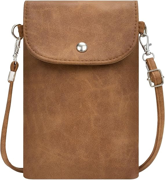 Small Crossbody Bags for Women, Leather Cell Phone Purse with Adjustable Strap, Handbags Bag for ... | Amazon (US)