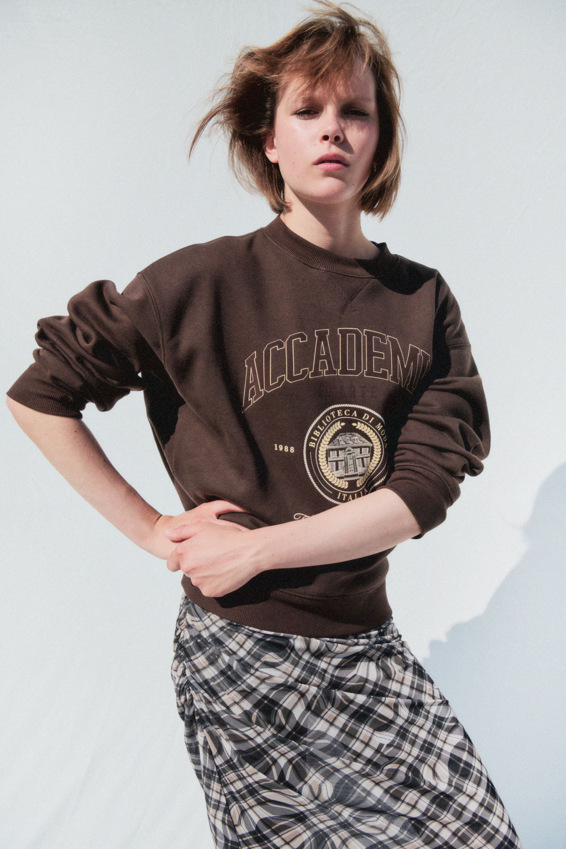 Sweatshirt with Text Motif | H&M (US + CA)