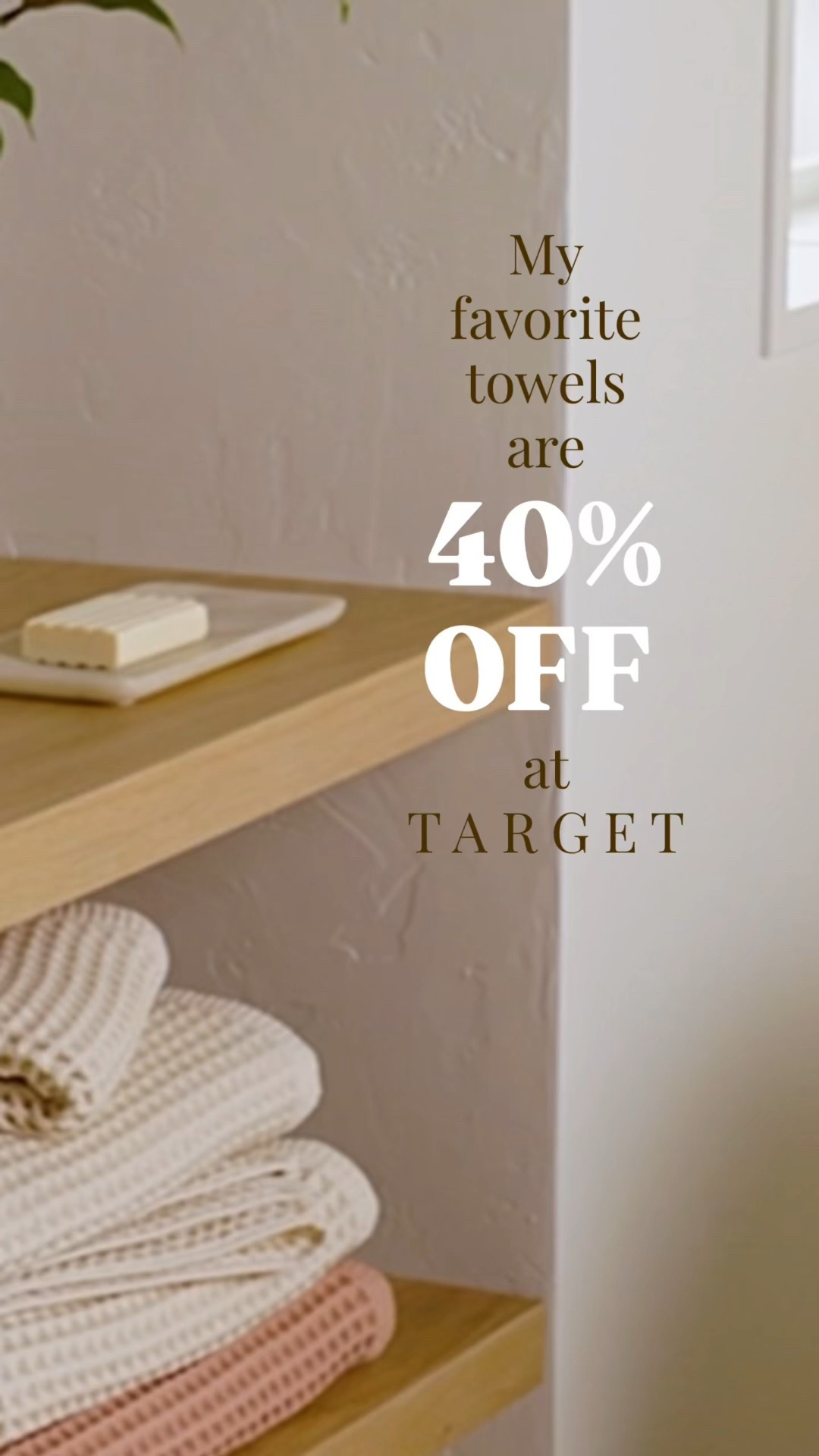OWN + LOVE! 40% OFF Casaluna Waffle Weave Towels! The perfect way to create that zen spa-like feeling in your bathroom. Stock up during the sale, just in time for a spring refresh!
Spa towels, bath towels, hand towels, master bath refresh, guest bathroom, bathroom accessories, guest towels, #jleeinteriors #targetstyle

#LTKselfcare #LTKFindsUnder50 #LTKHome

#LTKHome #LTKmorningroutine