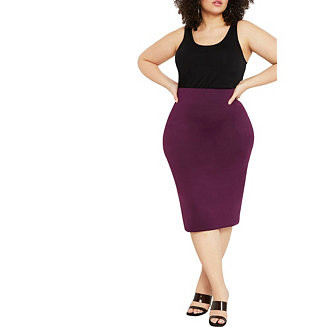 ELOQUII Plus Size Neoprene Pencil Skirt - Macy's | Macy's