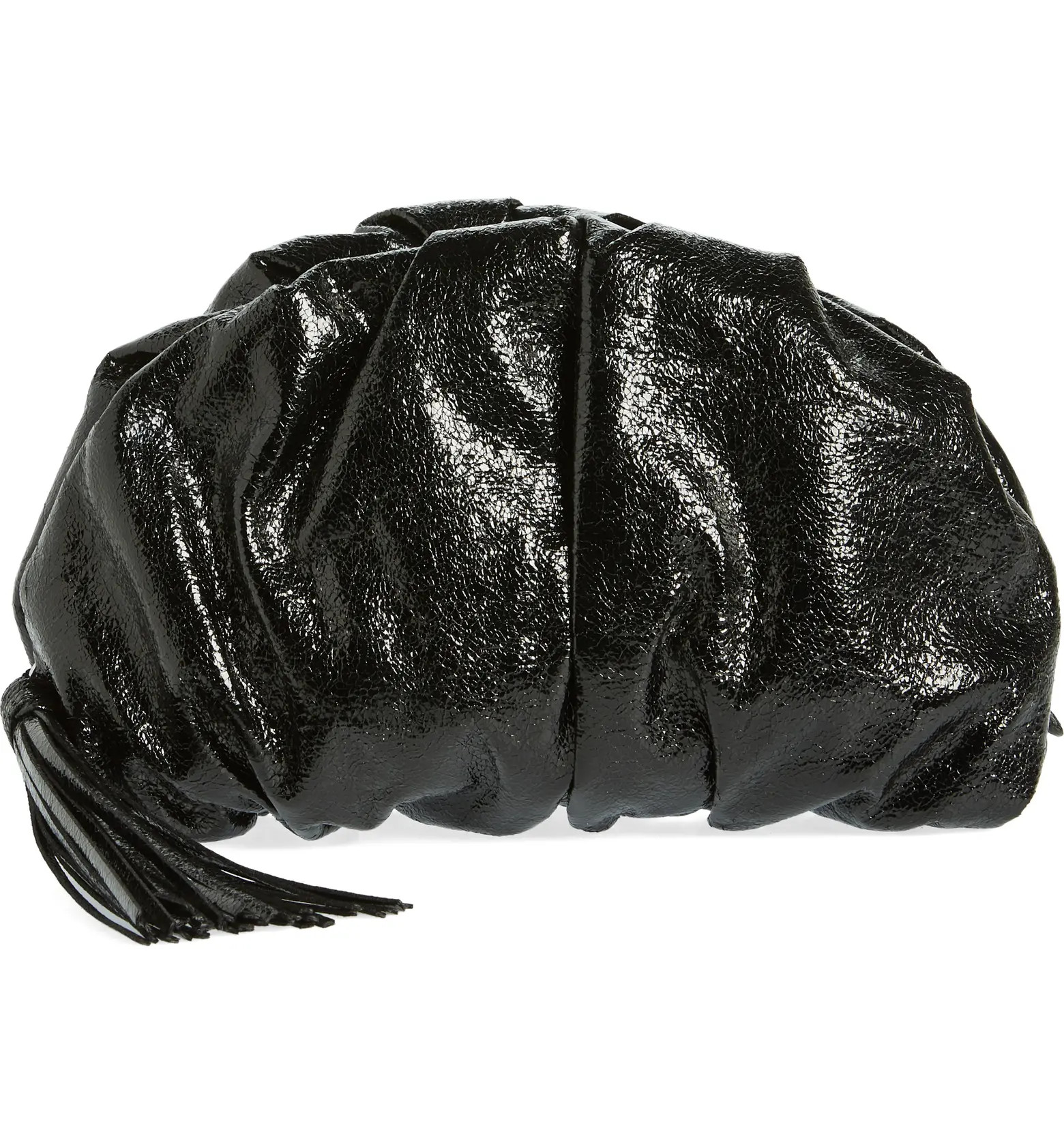Ruched Faux Leather Clutch | Nordstrom