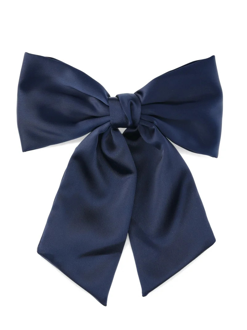 Time and Tru Bow Barrette, Navy - Walmart.com | Walmart (US)