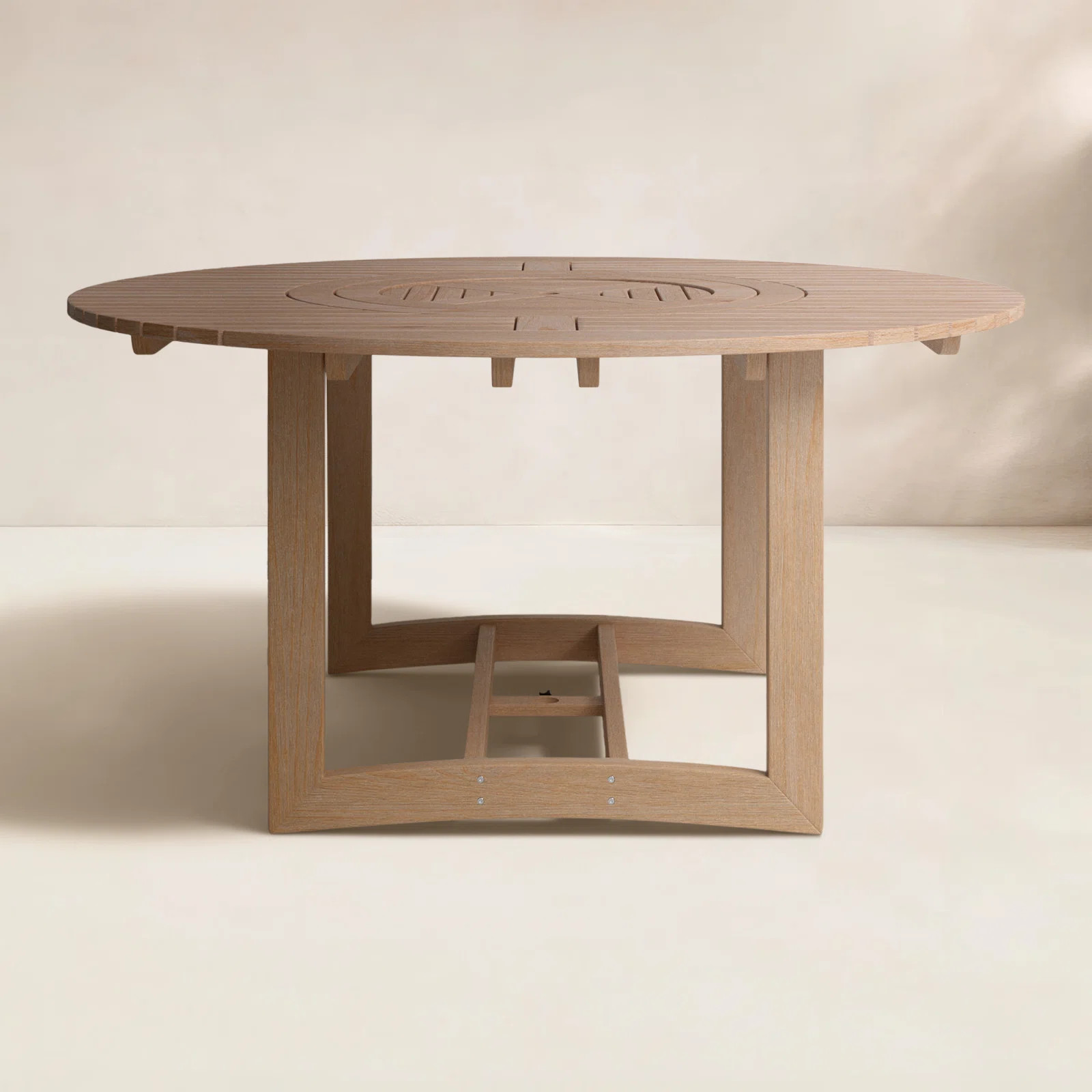 Fleur 63" Eucalyptus Patio Dining Table | Birch Lane