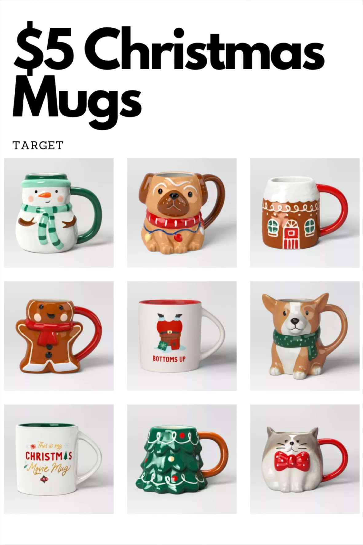 Christmas Mugs $5 at Target