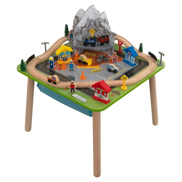 KidKraft Rocky Mountain Wooden Train Set and Train Table with 50 Accessories - Walmart.com | Walmart (US)