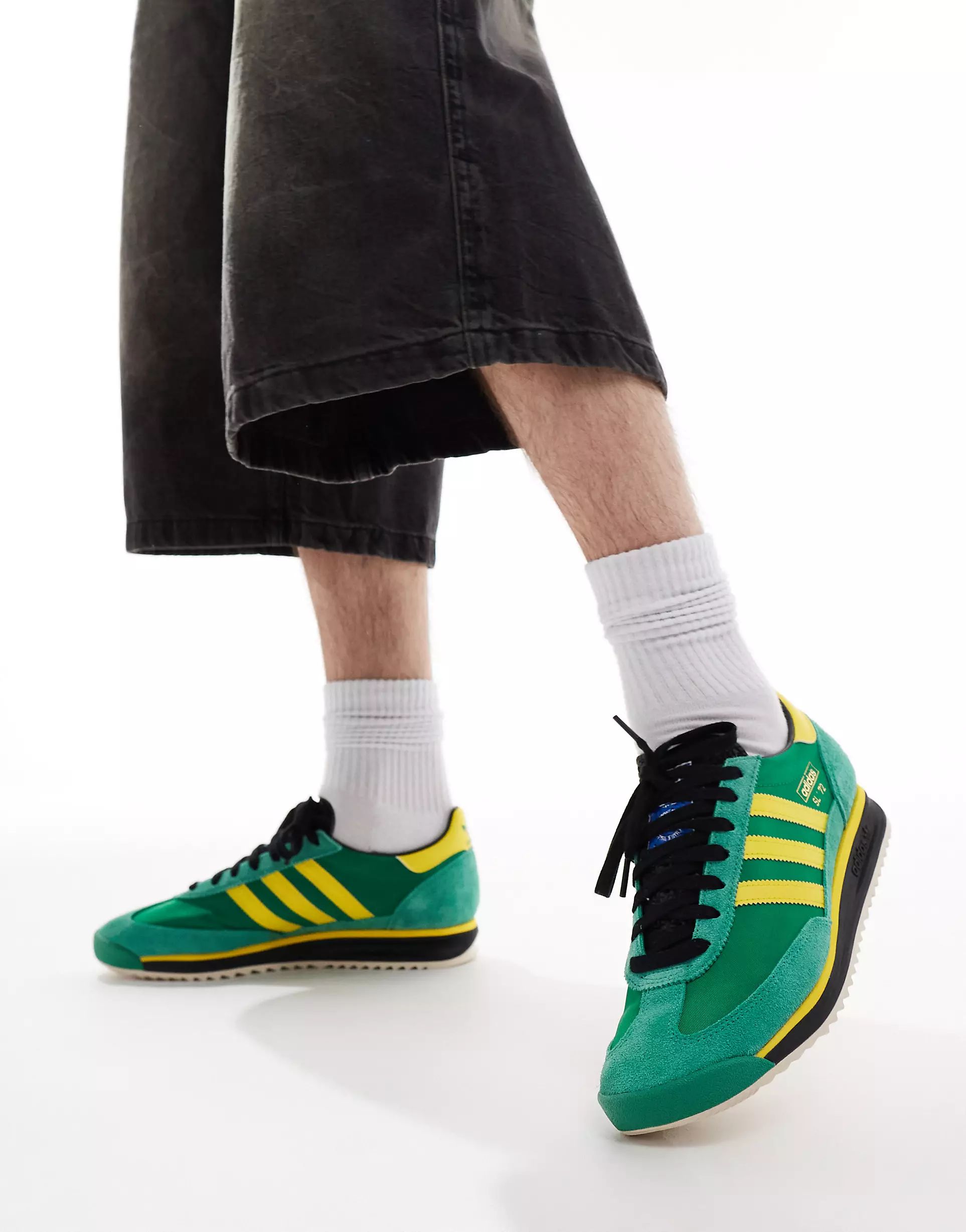 adidas Originals SL 72 RS trainers in green and yellow | ASOS (Global)