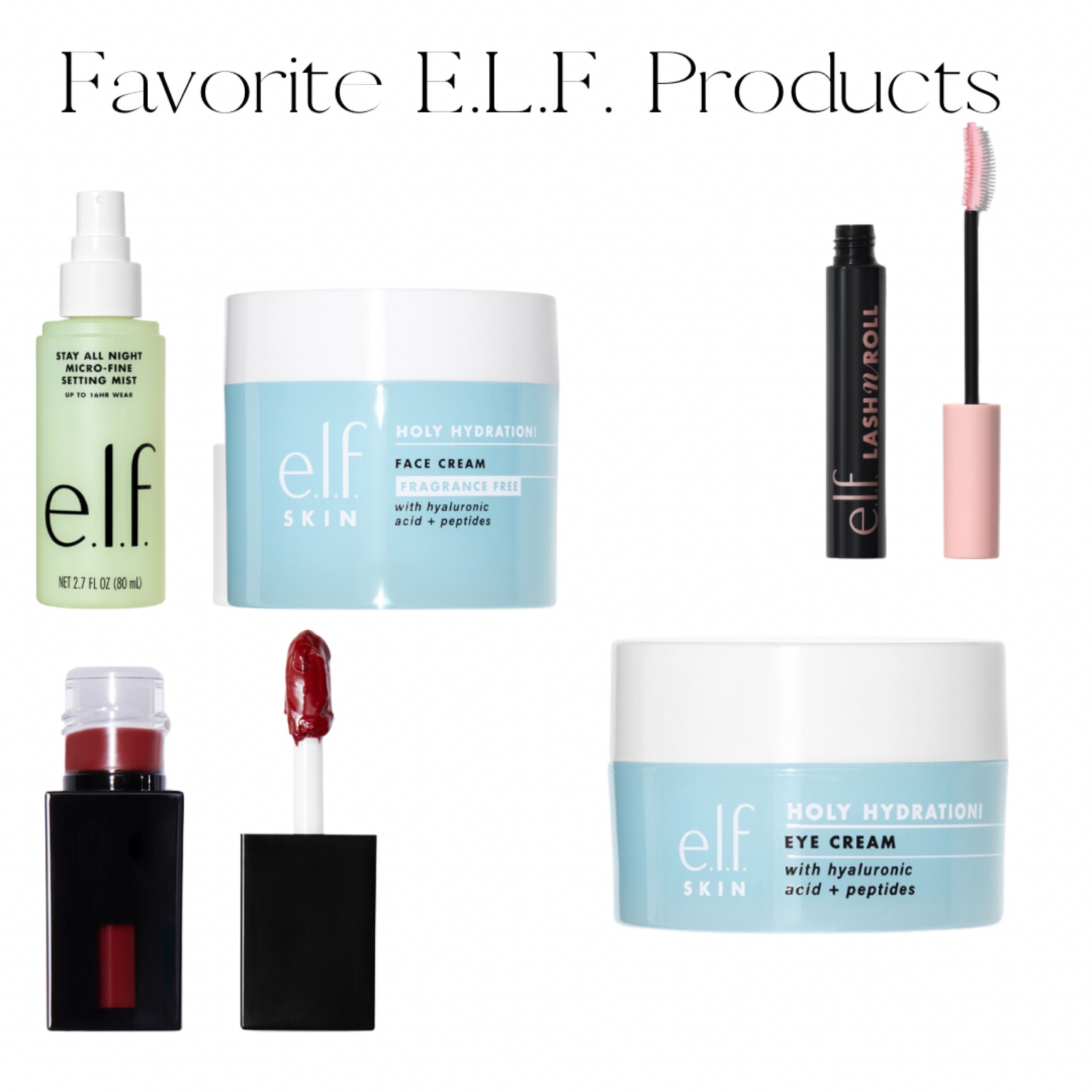 E.L.F. has always been my favorite brand. It’s so affordable and the products work! The Holy Hydration line is my Holy Grail. The Stay All Night setting spray is a great dupe for the Urban Decay. 

#LTKbeauty #LTKSpringSale #LTKfindsunder50