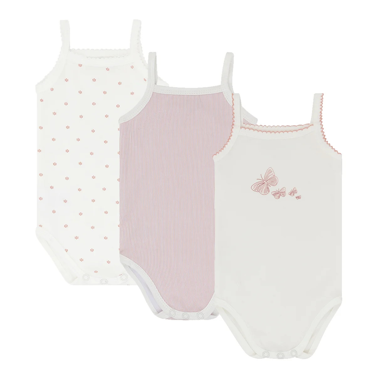 3 Pack Butterfly Spaghetti Jersey Cotton Undershirts | Ely's & Co.