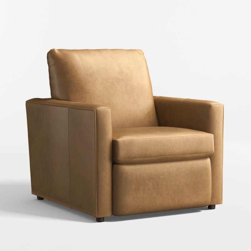 Lounge 34" Leather Power Recliner Chair | Crate & Barrel | Crate & Barrel
