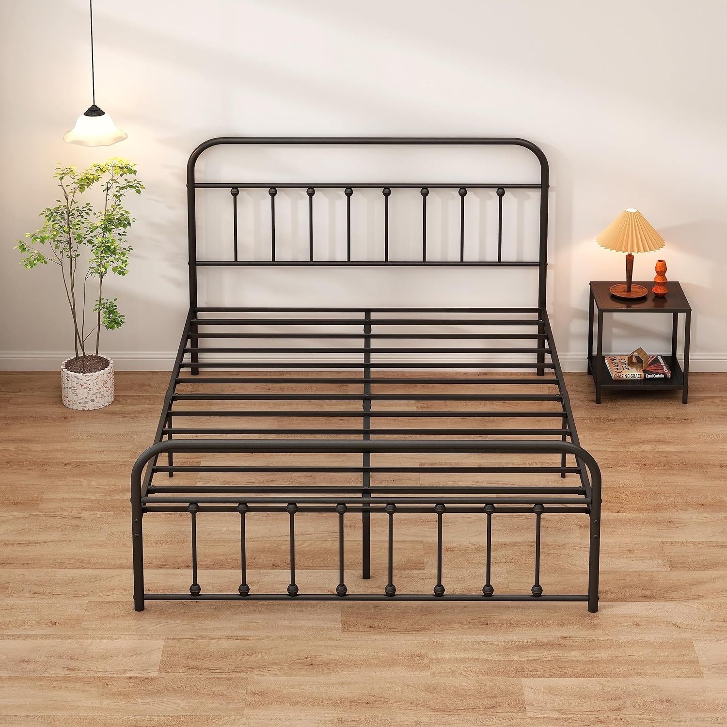 Classic Metal Platform Bed Frame with Heaboard and Footboard | Bed Bath & Beyond