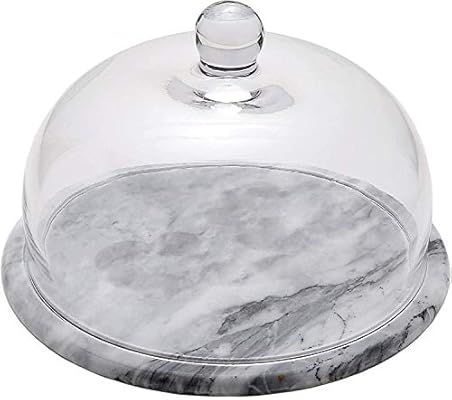 Kota Japan Premium Non-Stick Natural Marble Stone Cake and Dessert Plate Stand with Glass Dome Li... | Amazon (US)