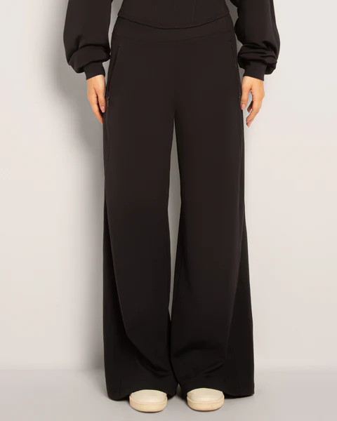 Cloudlined Wide Leg Pant - Soft Black | TA3