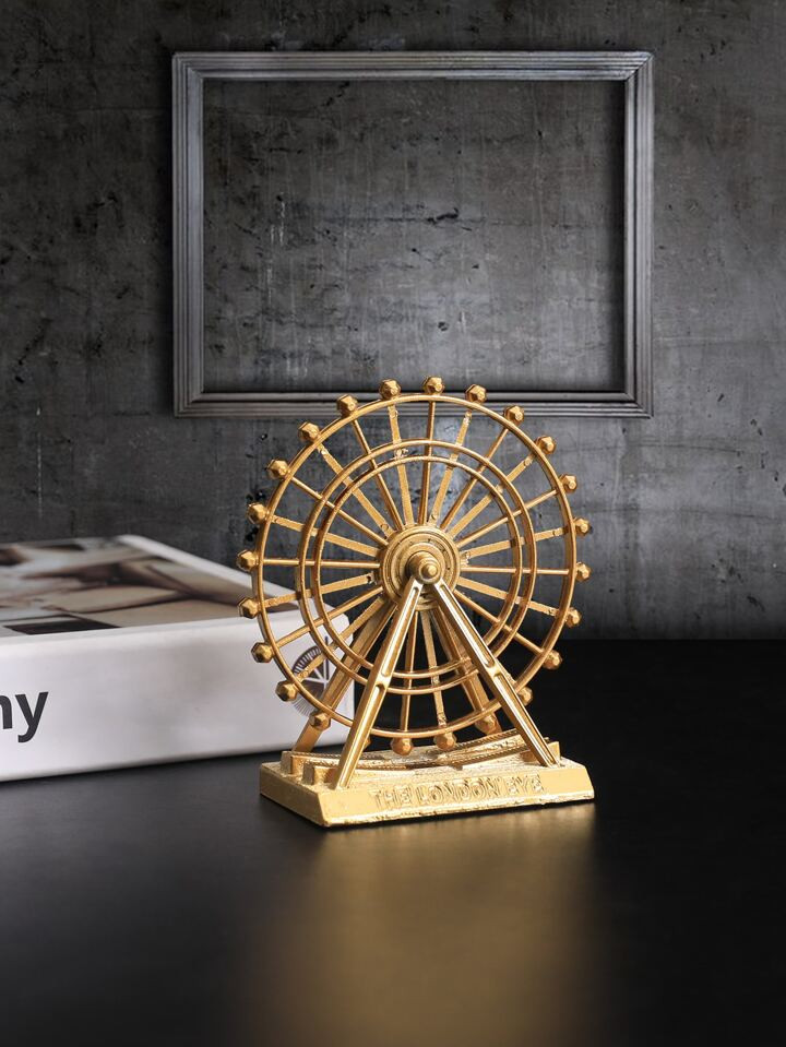 1pc Ferris Wheel Shaped Decoration Craft, Gold Zinc Alloy Art Decoration For Home Decor | SHEIN