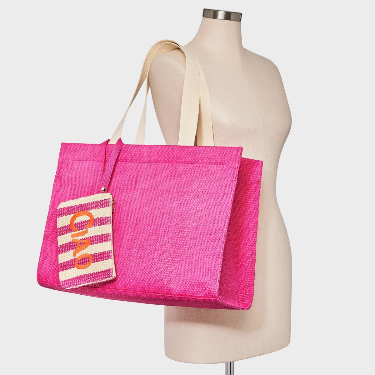 Elevated Straw Tote Handbag - A New Day™ | Target