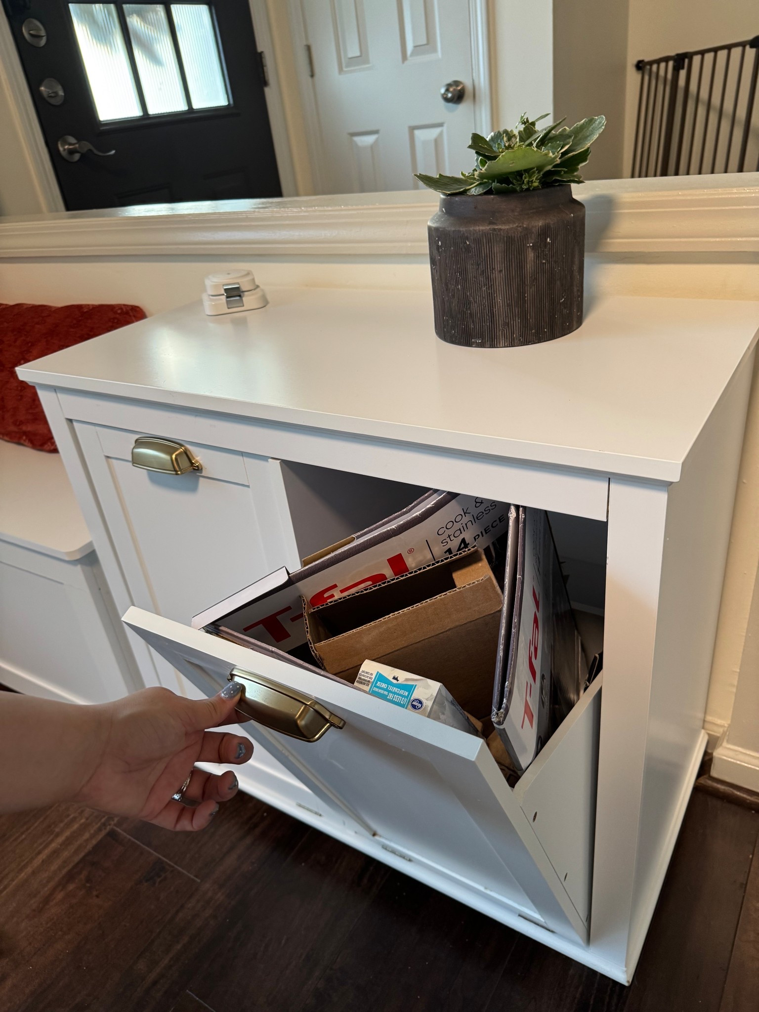 Double cabinets for trash and/or laundry 

#LTKHome #LTKSeasonal #LTKSaleAlert